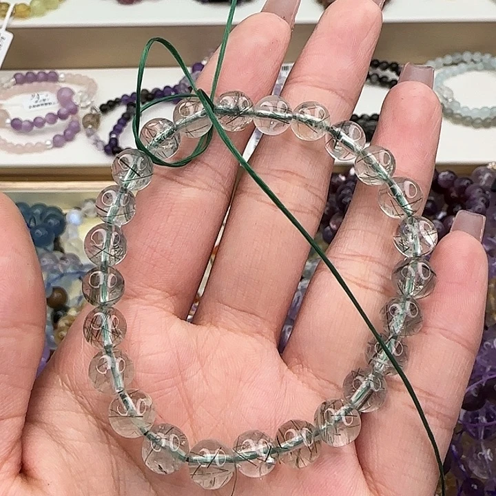 水晶手串未镶嵌绿发晶