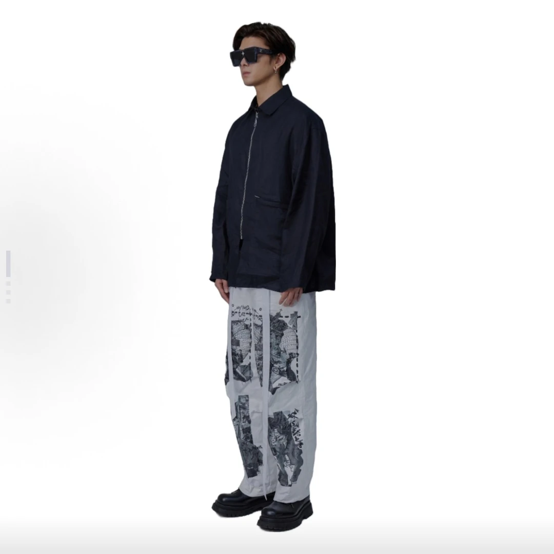 H04-91236-UPG亚麻轻薄时尚宽松阔版舒适衬衫外套