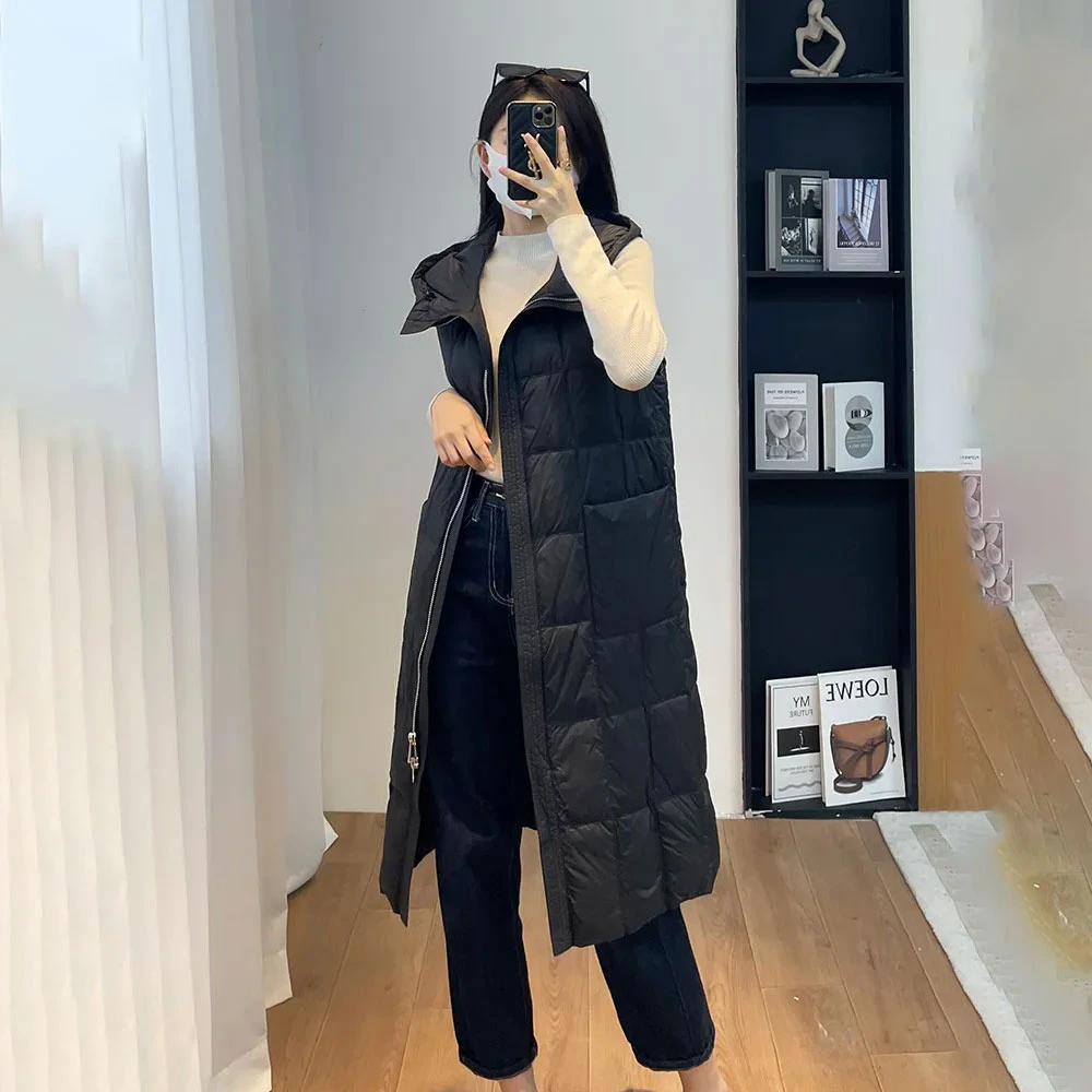 大衣伴侣洋气内胆背心2025秋冬新款轻薄羽绒马甲女中长款叠穿马夹