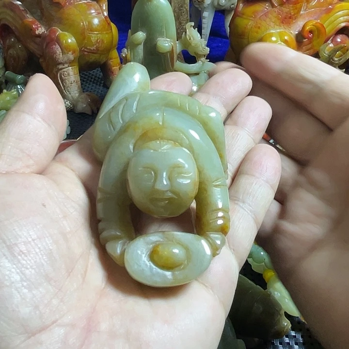 幸***哥和田玉（糖玉）未镶嵌挂件