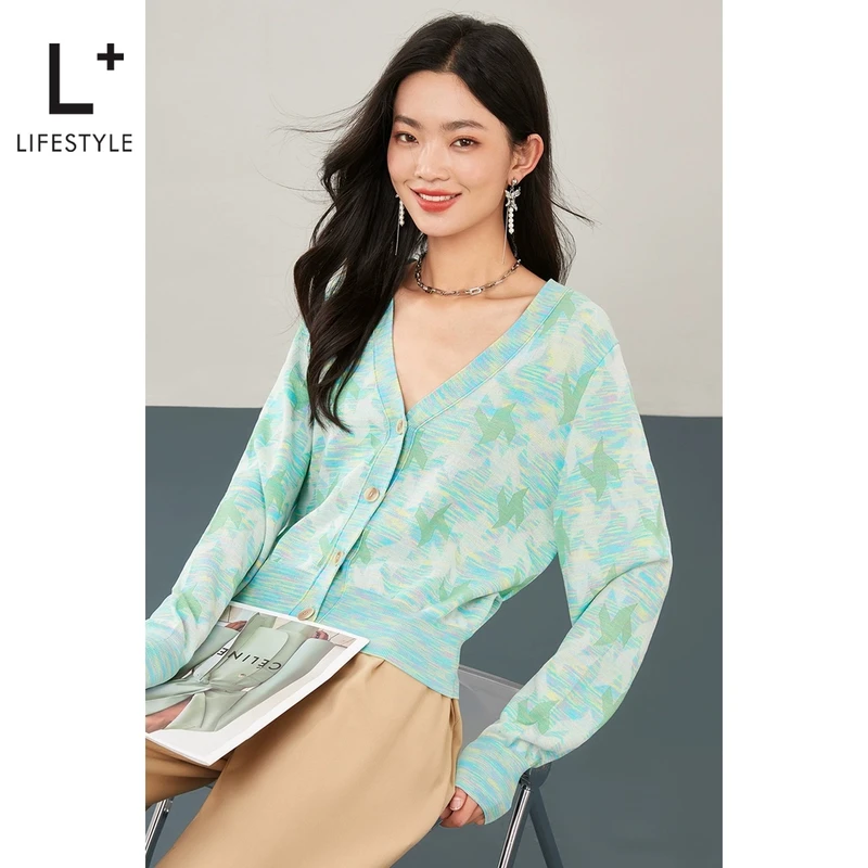 【谷邦L+lifestyle】短款针织开衫 L3174403