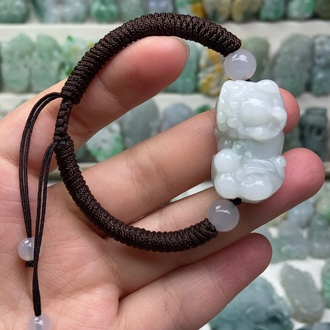 翡翠未镶嵌吊坠(赠链)