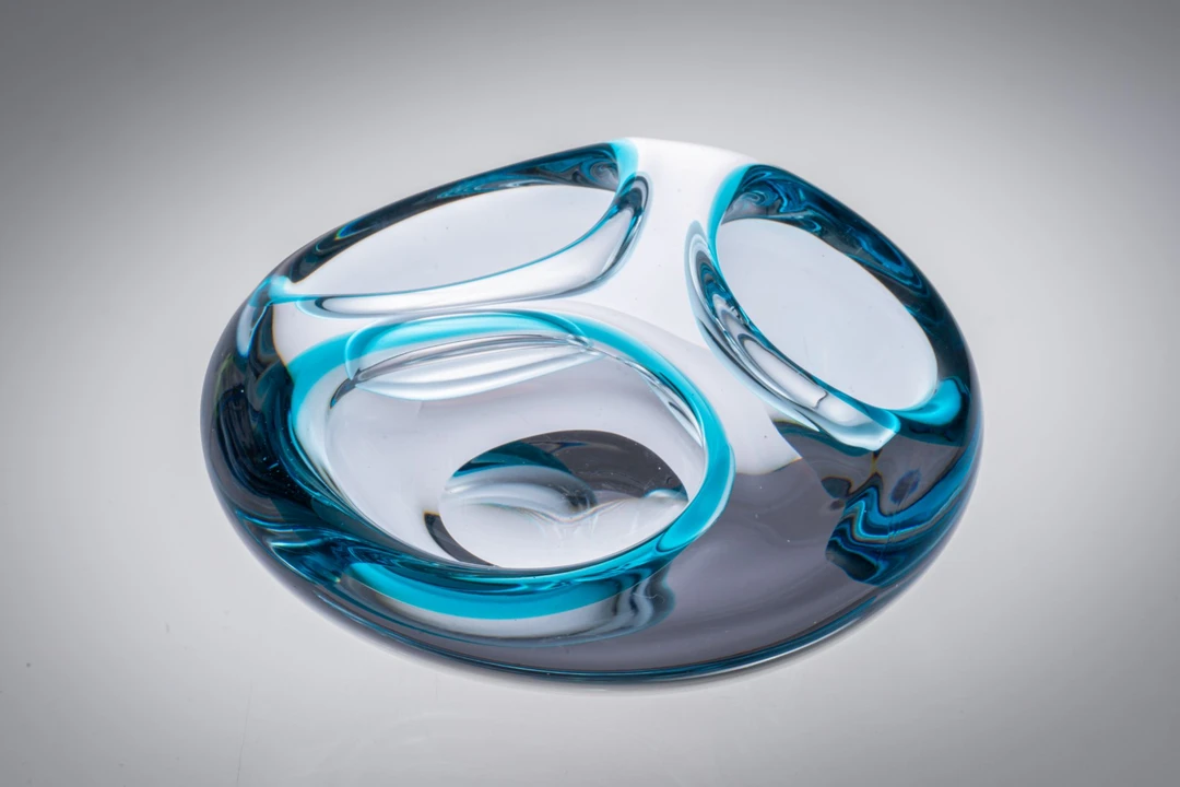 意中家美学【琥珀蓝三头天青色】收纳碗AJ01014