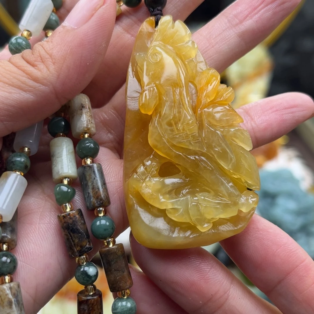 岫玉未镶嵌挂件挂件