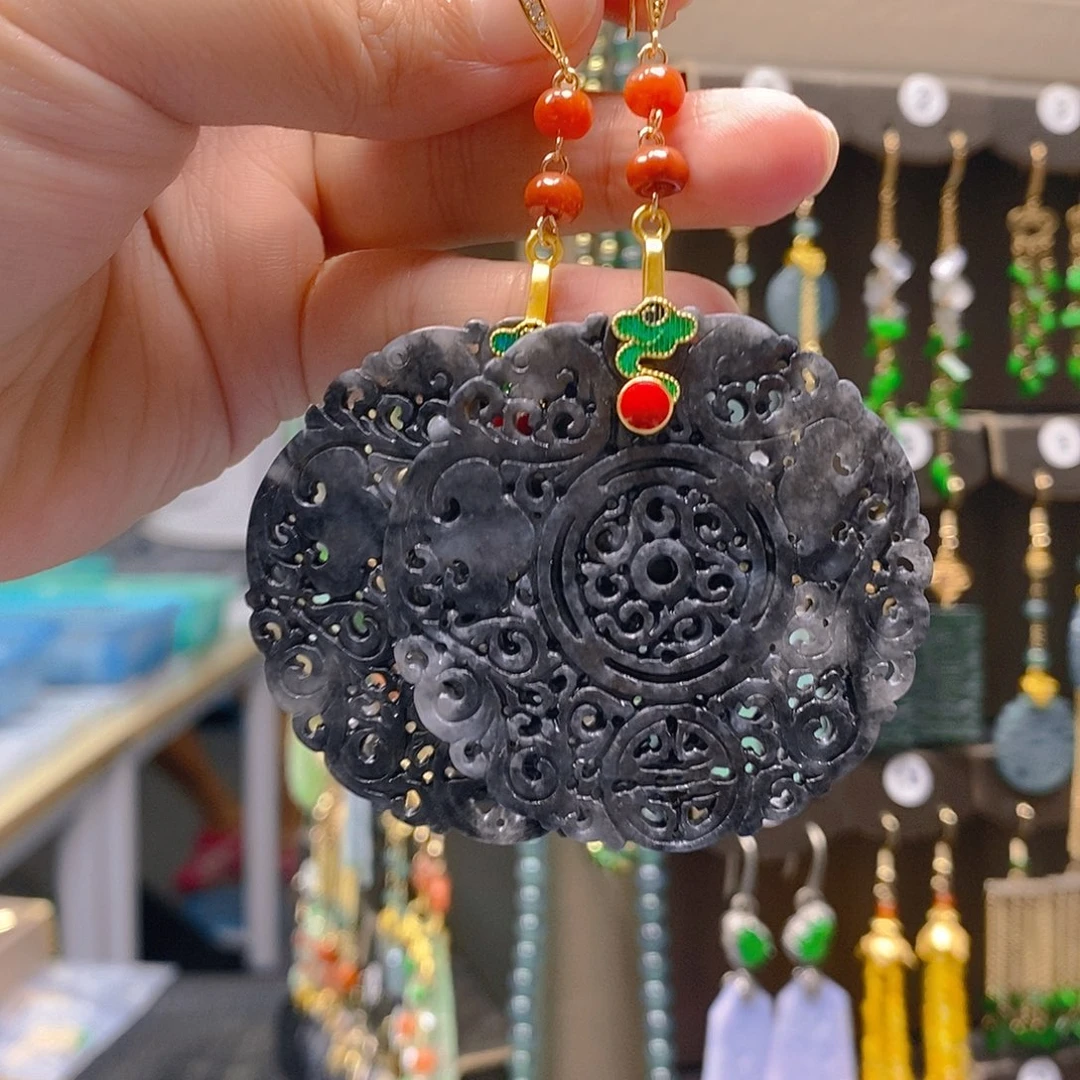 未镶嵌翡翠耳饰翡翠
