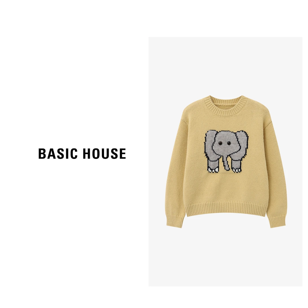 【芋总专享】Basic House/百家好保暖舒适印花毛衣-B0625B5NLR2
