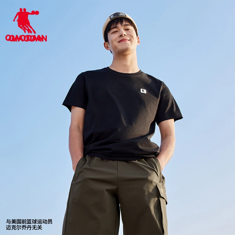 中国乔丹运动T恤男透气男短袖休闲男子圆领舒适男款户外半袖T恤