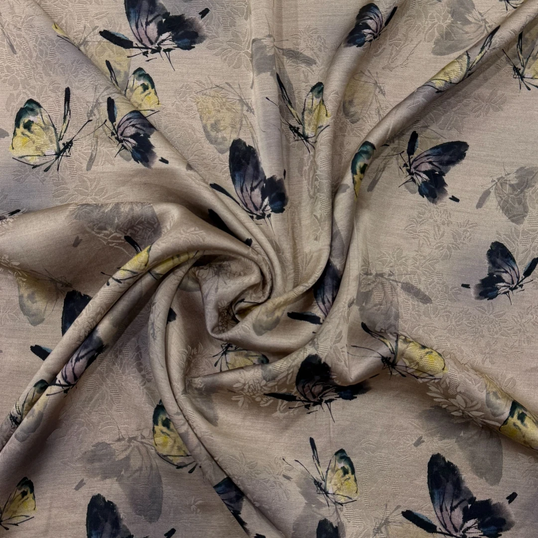 人丝提花透孔花萝棉绸面料（拍2米包邮）