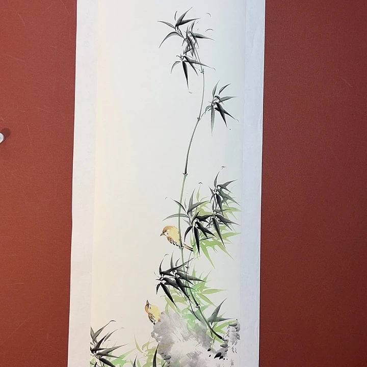 国画听兰老师花鸟