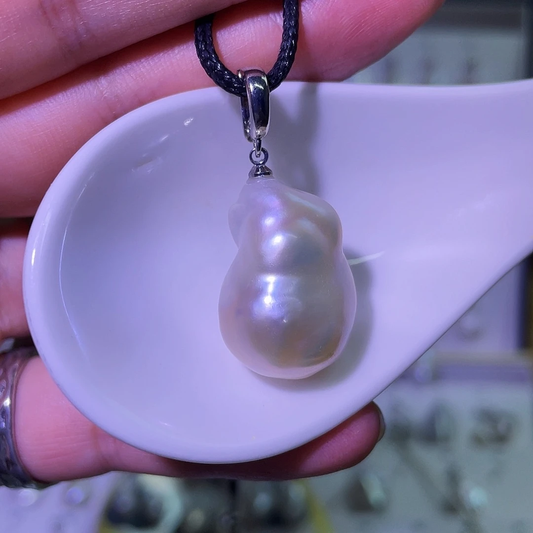 合金天然淡水珍珠吊坠项链淡水珍珠