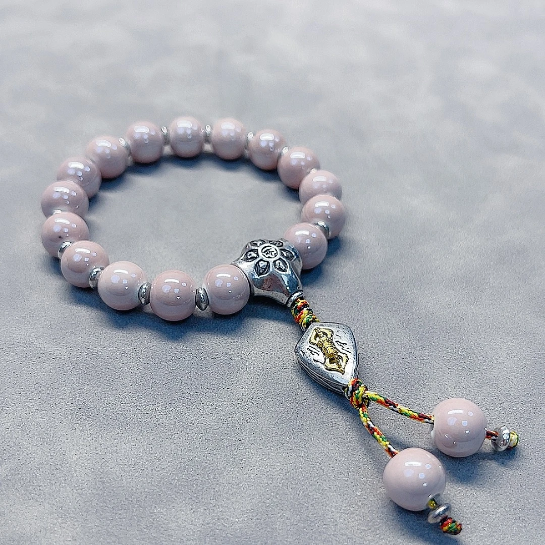 非金属陶瓷手链 北京雍香灰瓷手串轻奢手串宫男女款手工时尚百搭