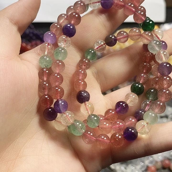 未镶嵌手链水晶草莓