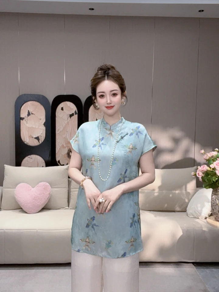 【纸鸢逐风】新中式显瘦气质时尚夏季中国风单件上衣