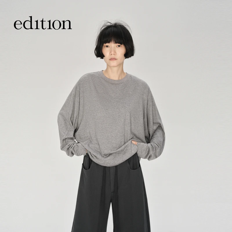 【E+轻生活系列】edition2025秋季新款天丝绵羊毛T恤#EBE3TOP011