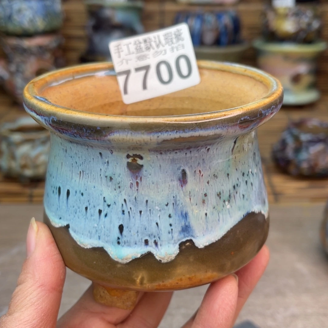 手工花盆默认瑕疵完美者勿拍