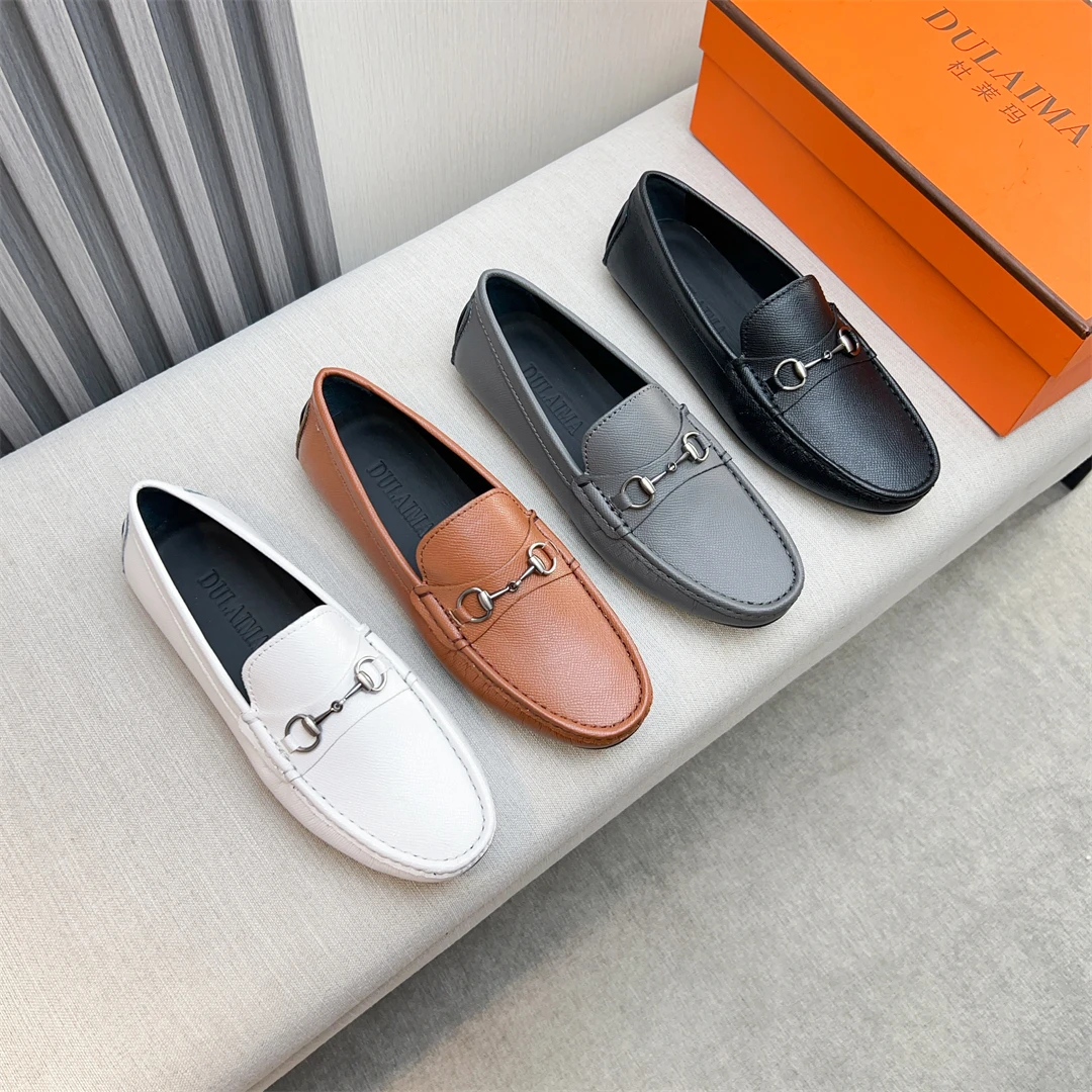 2025年男士爆款驾车鞋真皮透气软底软面马衔扣夏季时尚乐福鞋男鞋