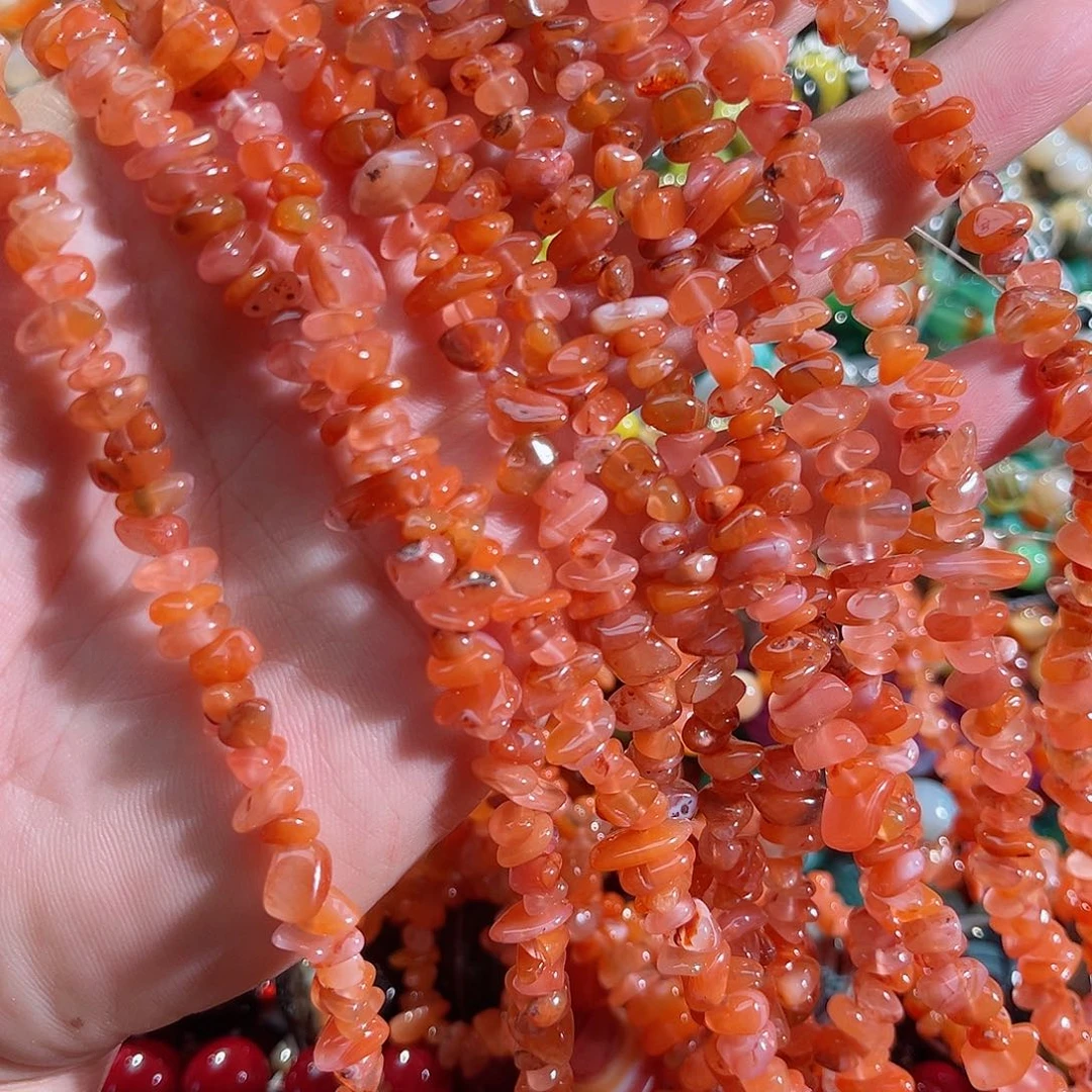 玛瑙/玉髓未镶嵌珠宝半成品南红一条85cm