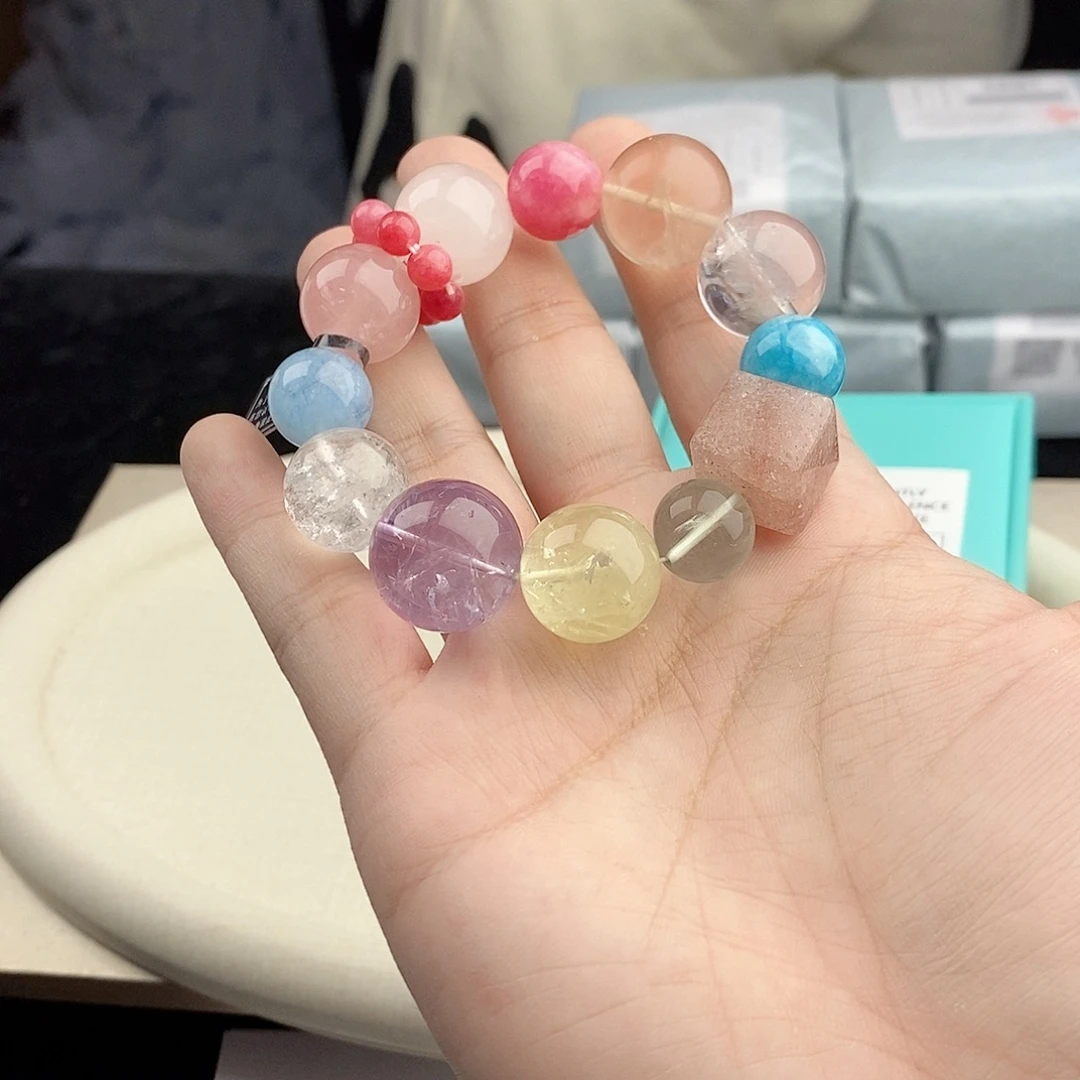 银S925镀金镶嵌手链水晶