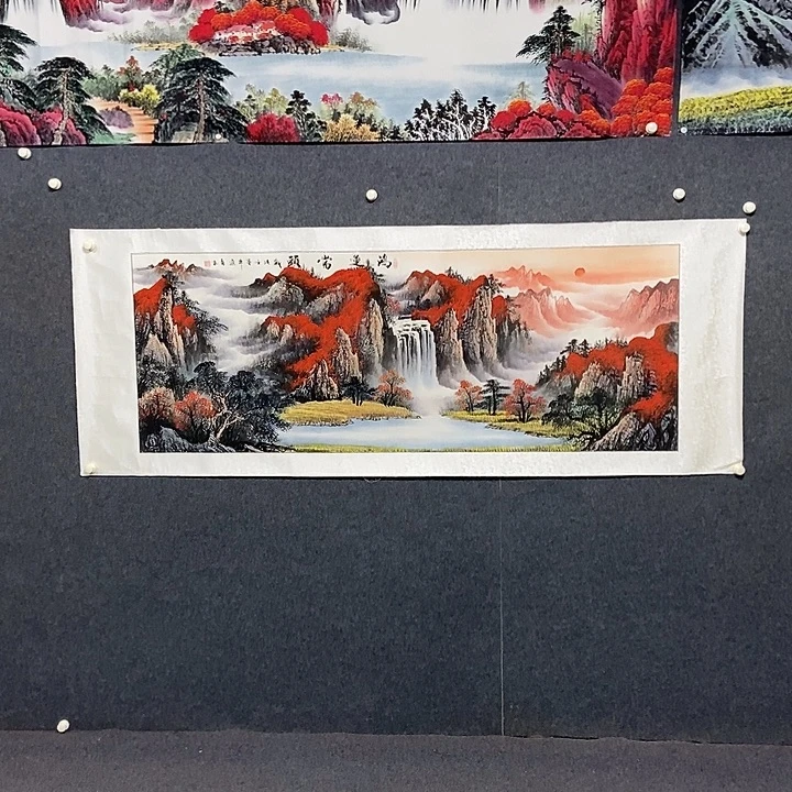 国画小六尺山水一副处理