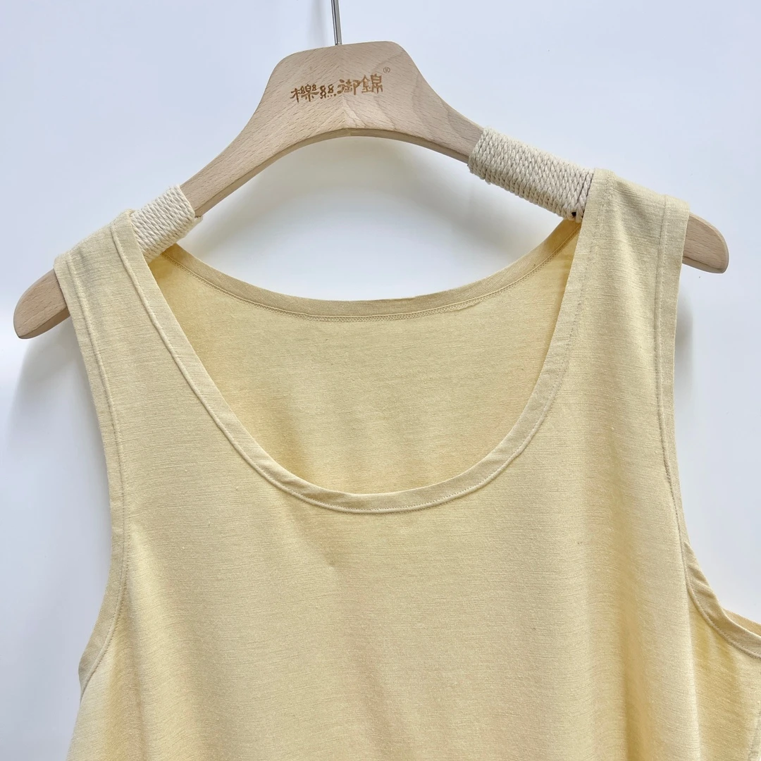 櫟丝御锦天然柞蚕丝夏季女士无袖薄款简约四季款百搭打底96220827