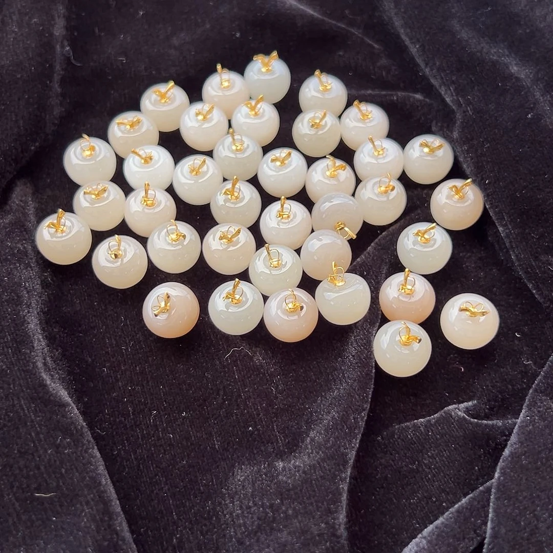 和田玉手镯18K金镶嵌正品藕粉糖白老坑种多样性拍一发一