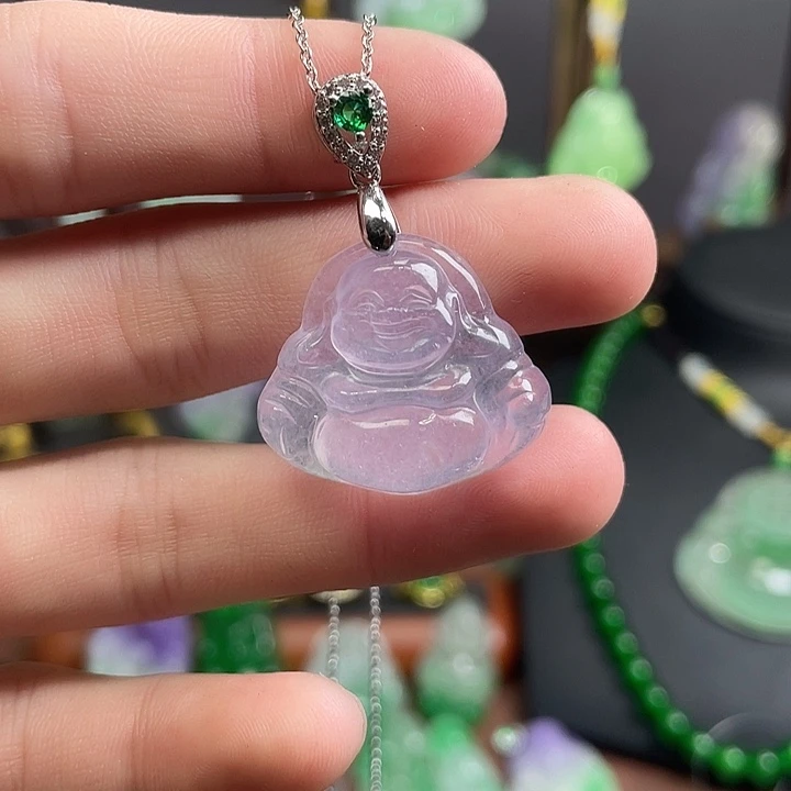 翡翠未镶嵌吊坠(赠链)