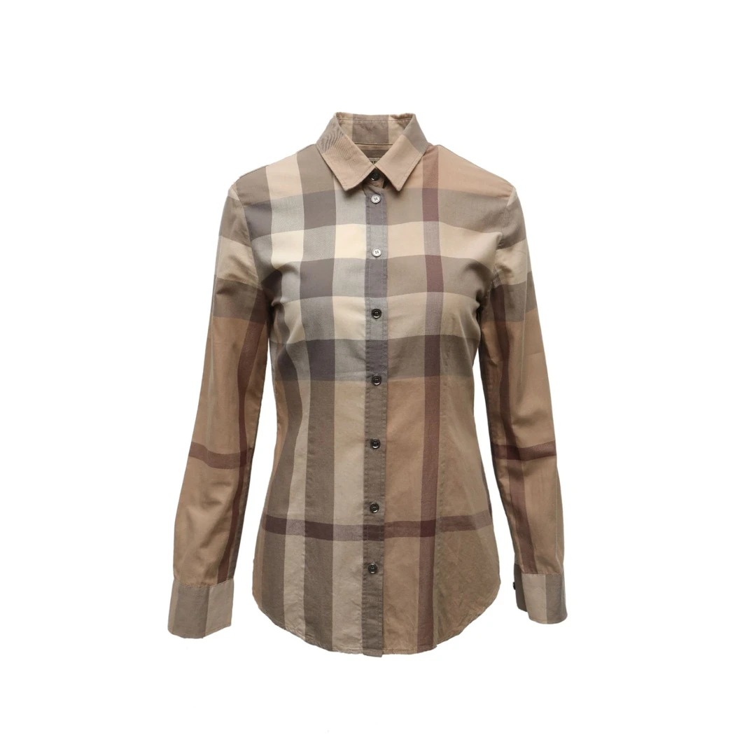 99新 BURBERRY/博柏利 【lu】 巴宝莉格子 棉 衬衫P235806727