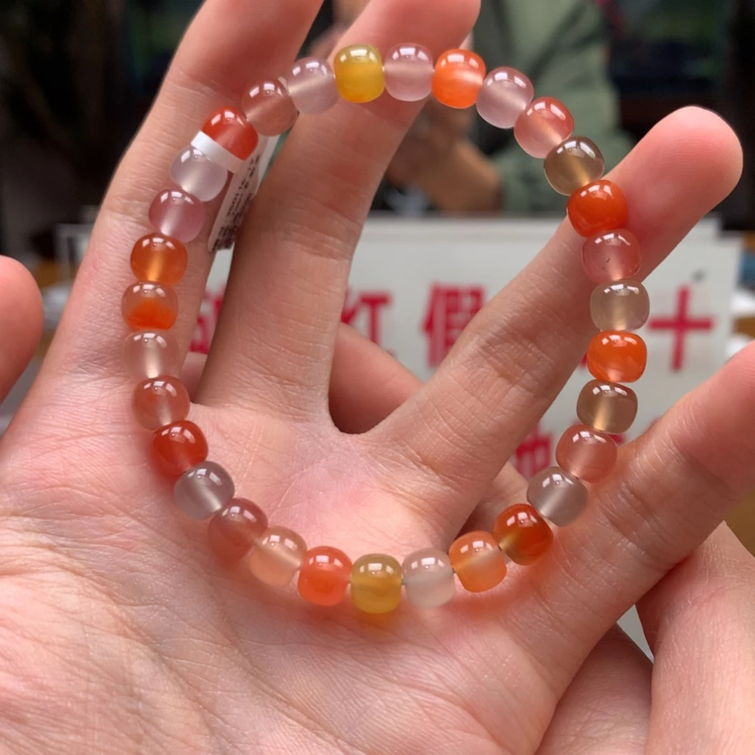 南红玛瑙手串未镶嵌小庄多宝7mm+