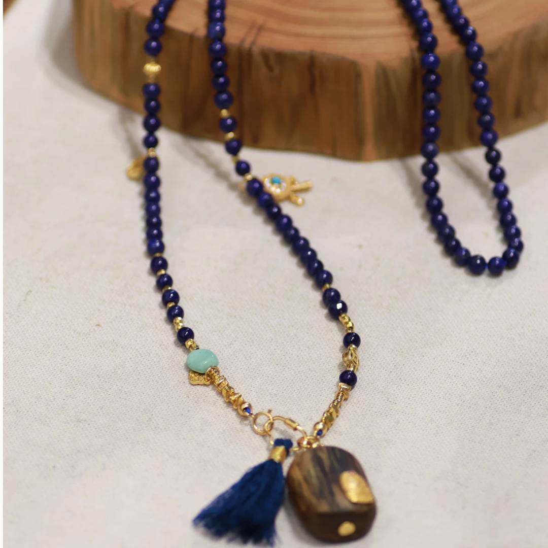 原创S925青金石项链J607【多样性发一】