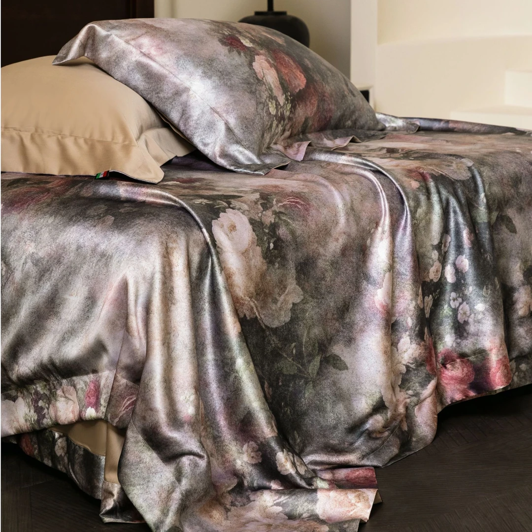 【真丝款】安吉拉 真丝印花天丝棉四件套高级轻奢油画风床上用品