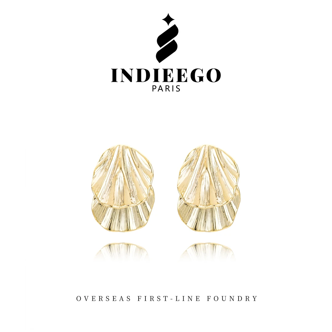 金色华尔兹 轻奢贵气感耳钉 G0064