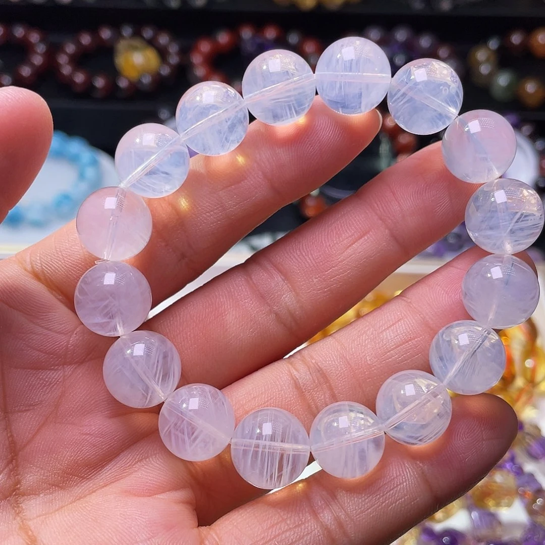 水晶手链未镶嵌蓝针13+m