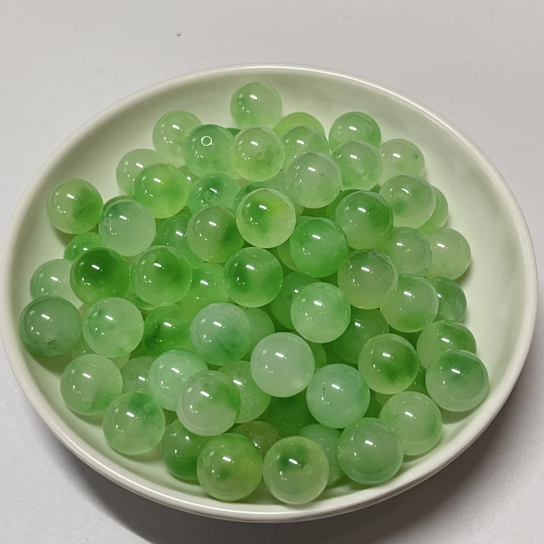 绿飘花散珠 A1235 卡10MM 20颗（赠弹力绳）