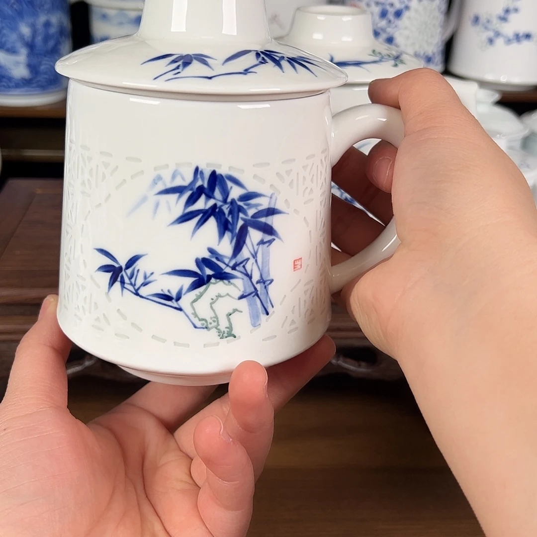 景德镇高温陶瓷办公杯家用