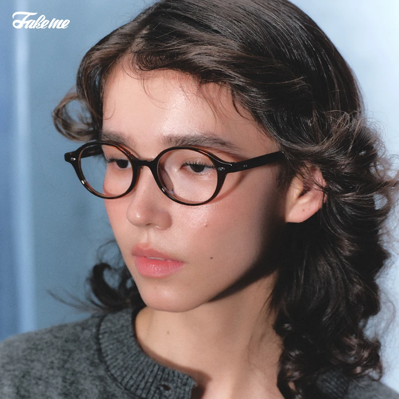 Fakeme（达人专属）超轻板材ins风圆框书呆子光学镜架少女感 dowdy