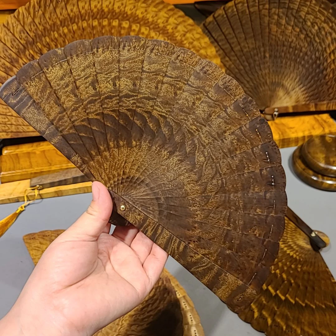 扇子15小叶桢楠金丝楠木苏扇老料