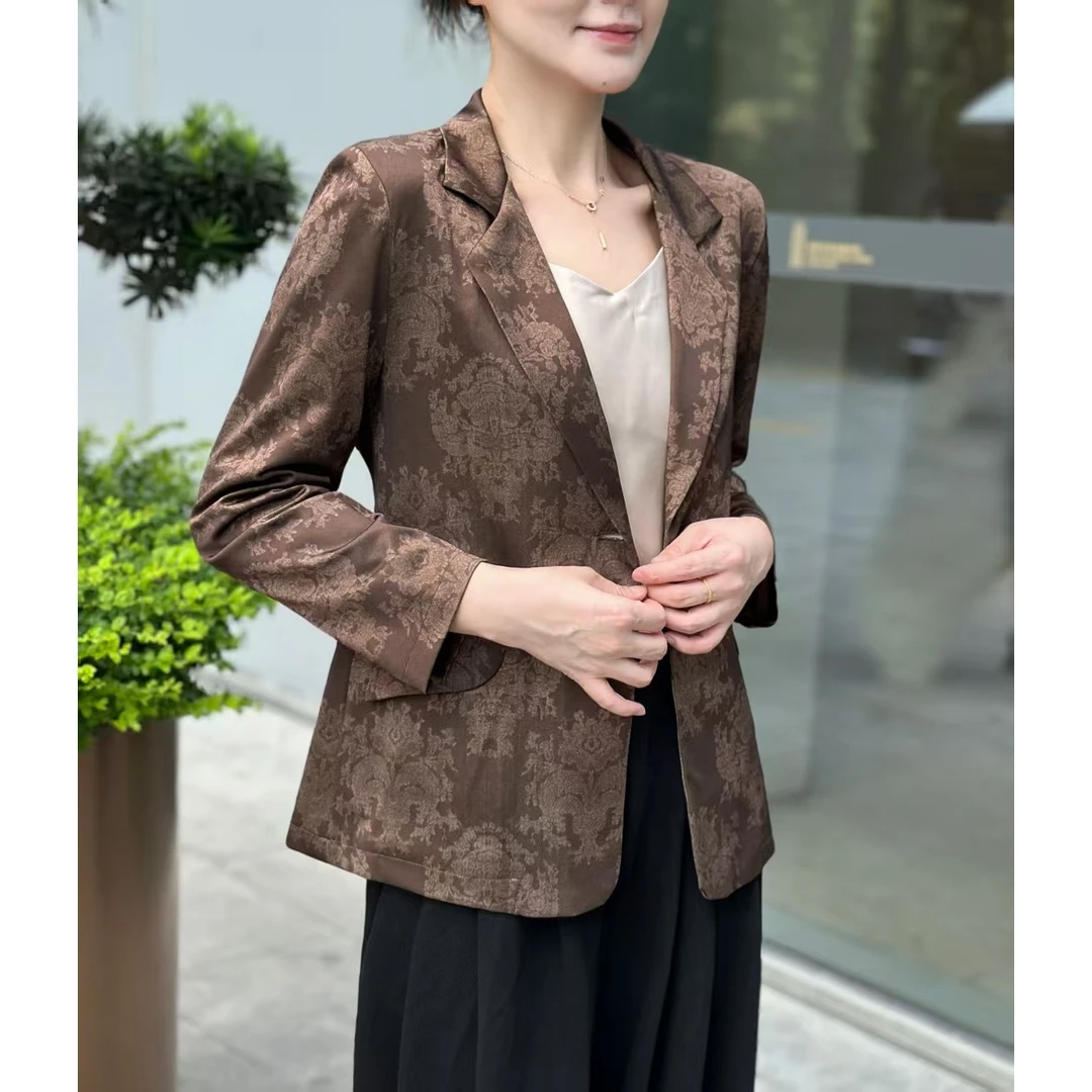 【梵音静思】重磅新中式国风鎏金单扣翻领西服国潮口袋双层