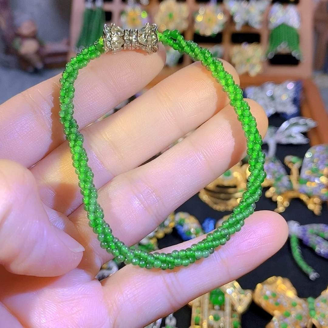 银S925镶嵌挂件翡翠