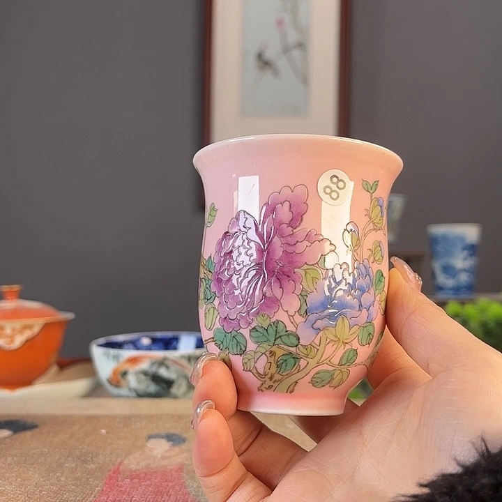 摆件笑**开景德镇陶瓷茶杯多人