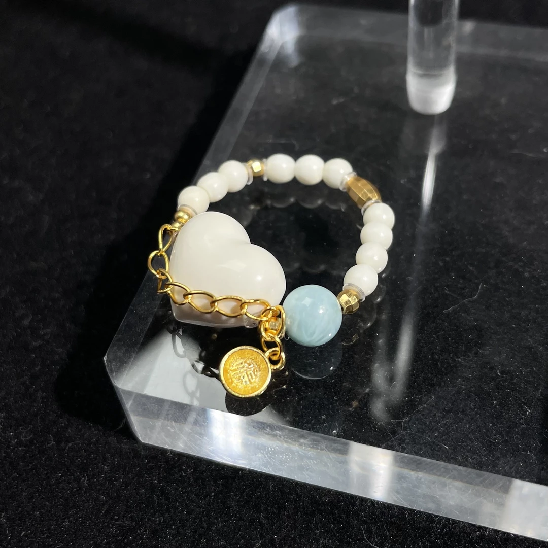 猛犸牙海纹石戒圈 KT24110208