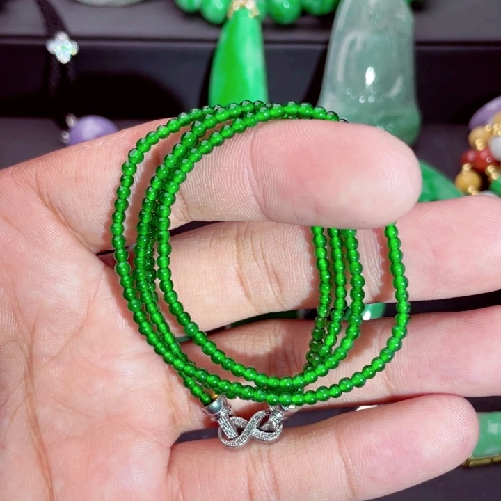 翡翠未镶嵌毛衣链