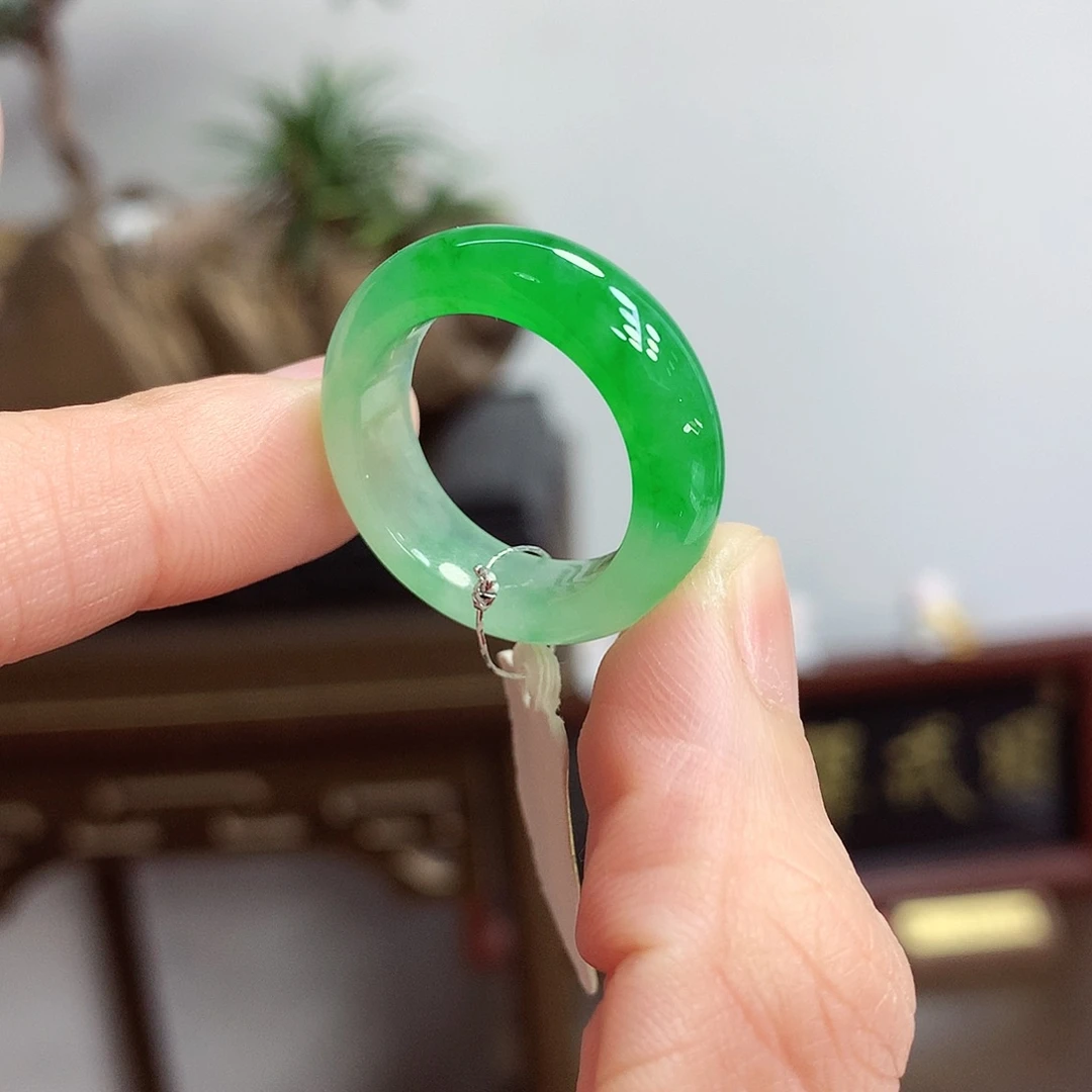 未镶嵌戒圈翡翠14-15号