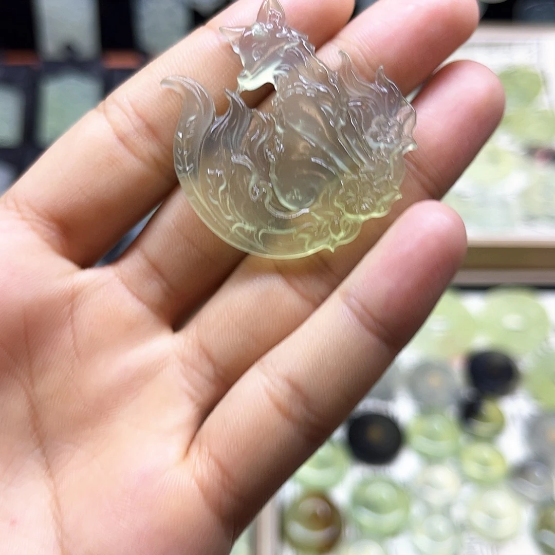 蛇纹石玉未镶嵌吊坠(赠链)