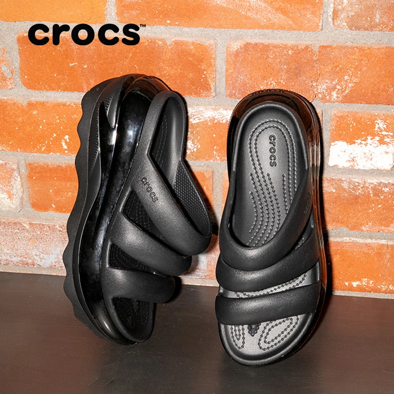 CROCS/卡骆驰【经典光轮凉拖】欧若风女鞋时尚一字拖厚底|209842