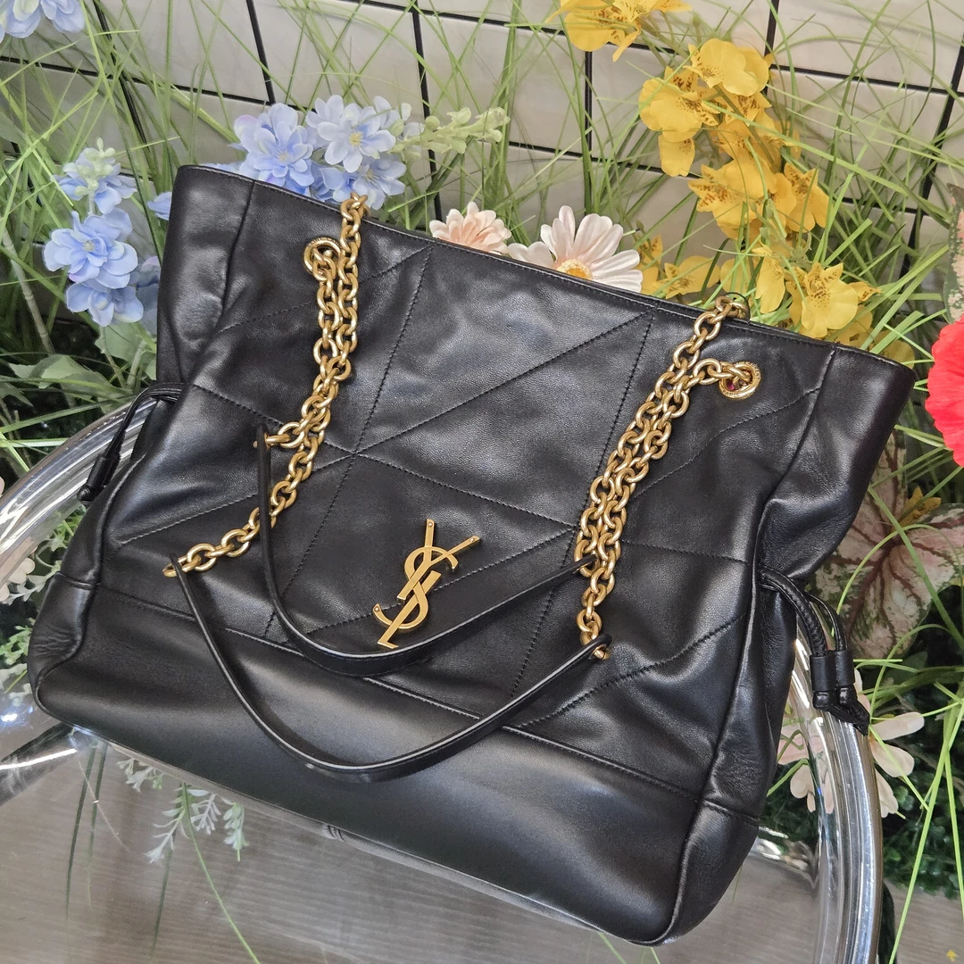 99新 YSL/圣罗兰 达达/黑金Jamie小号托特包