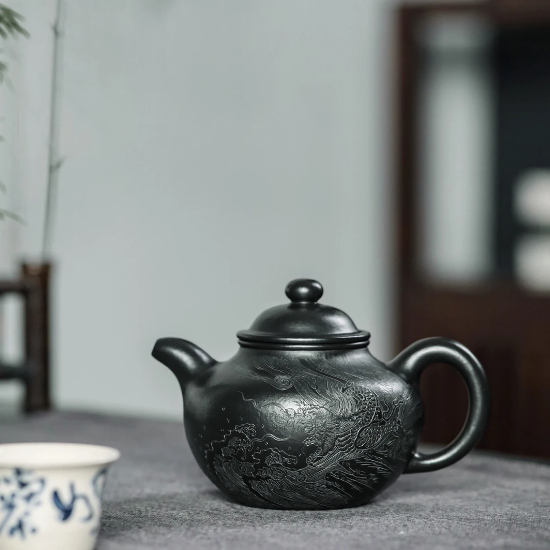 大亨掇球·龙腾焐灰款 原矿粗砂大红袍·300cc