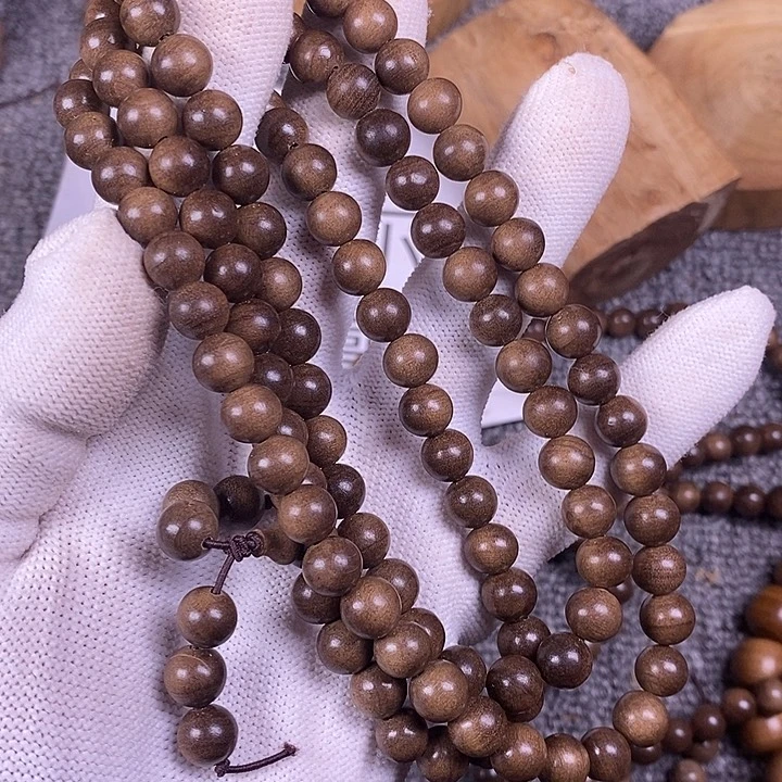 檀香木手串/手链老山檀香阴沉0.8/108圆珠微瑕