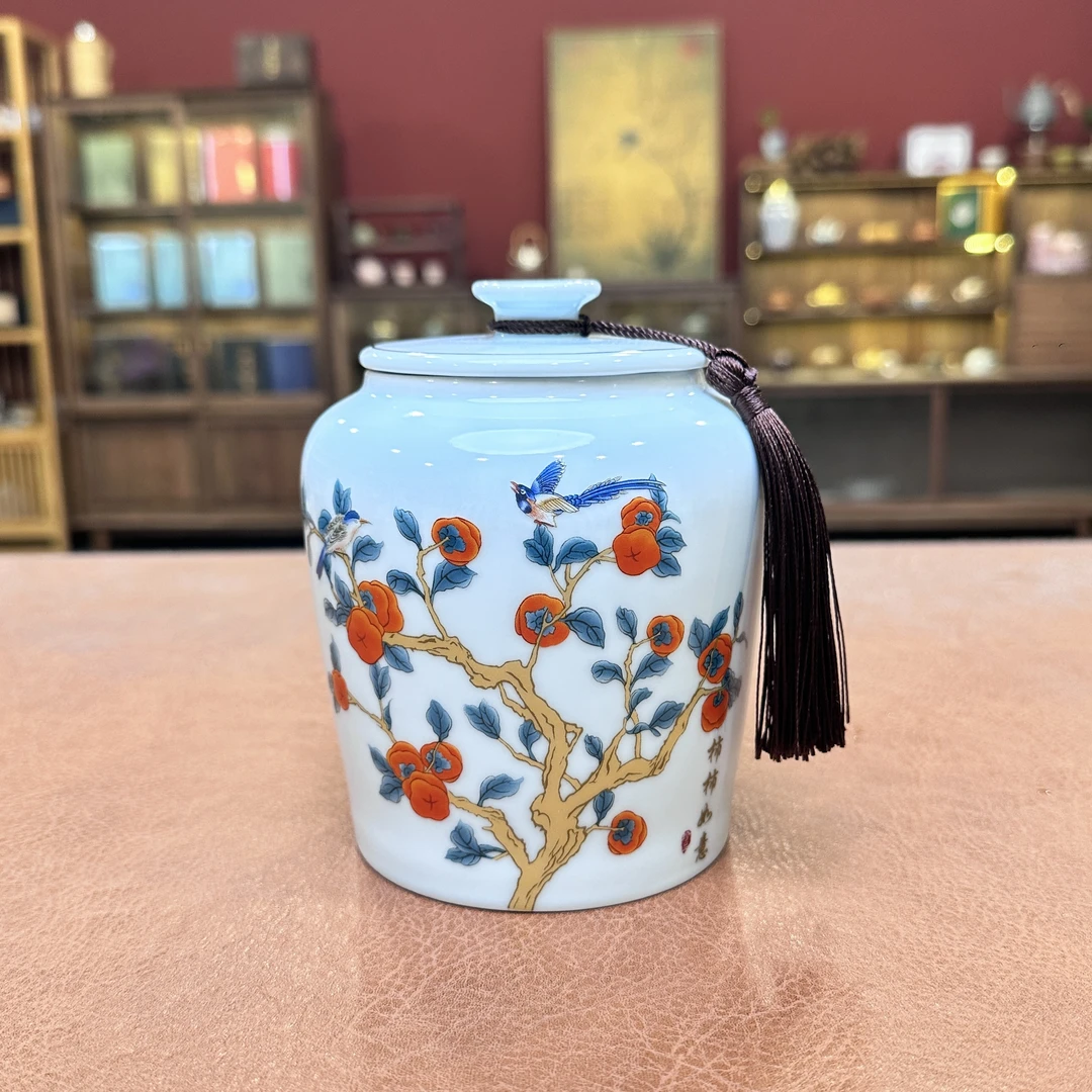 F428-事事如意茶叶罐（带流苏）HLTC