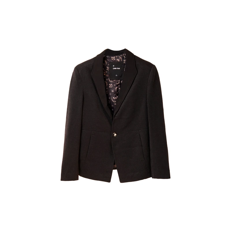 O5RBX029#短款男装百搭西装呢外套宽松时尚一粒扣上衣外套