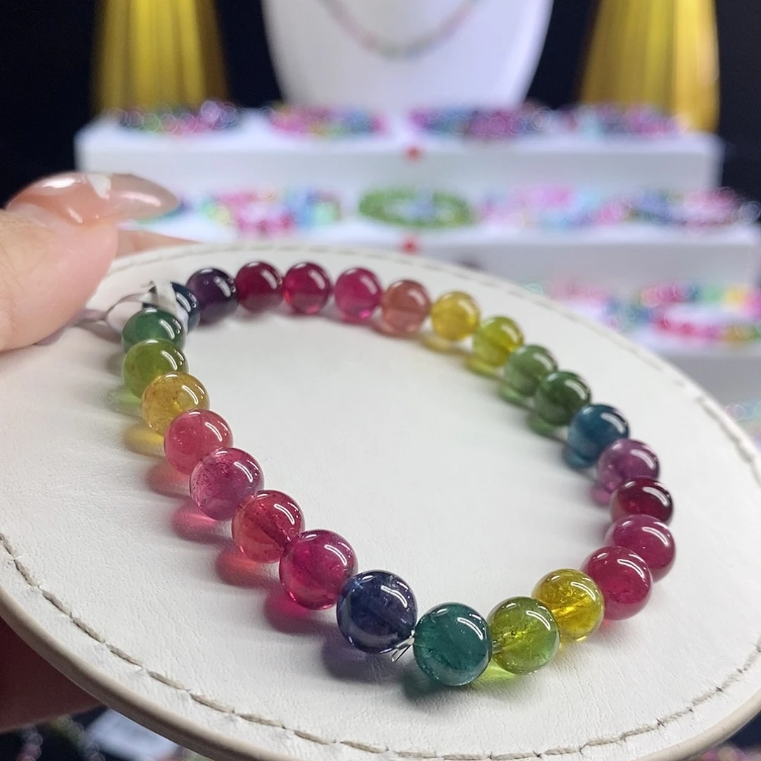 未镶嵌手链碧玺色标